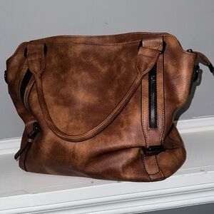 Brown leather purse